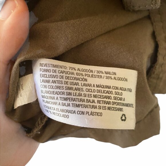 Cherokee Jacket Hooded Full Zip Army Green 4/5 - Picture 4 of 4